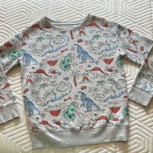 Jumping Beans Red and Gray Dinosaur Sweater Boys Size 8